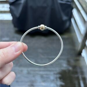 Cape Cod Single Ball Bracelet - 14k Gold + Sterling Silver